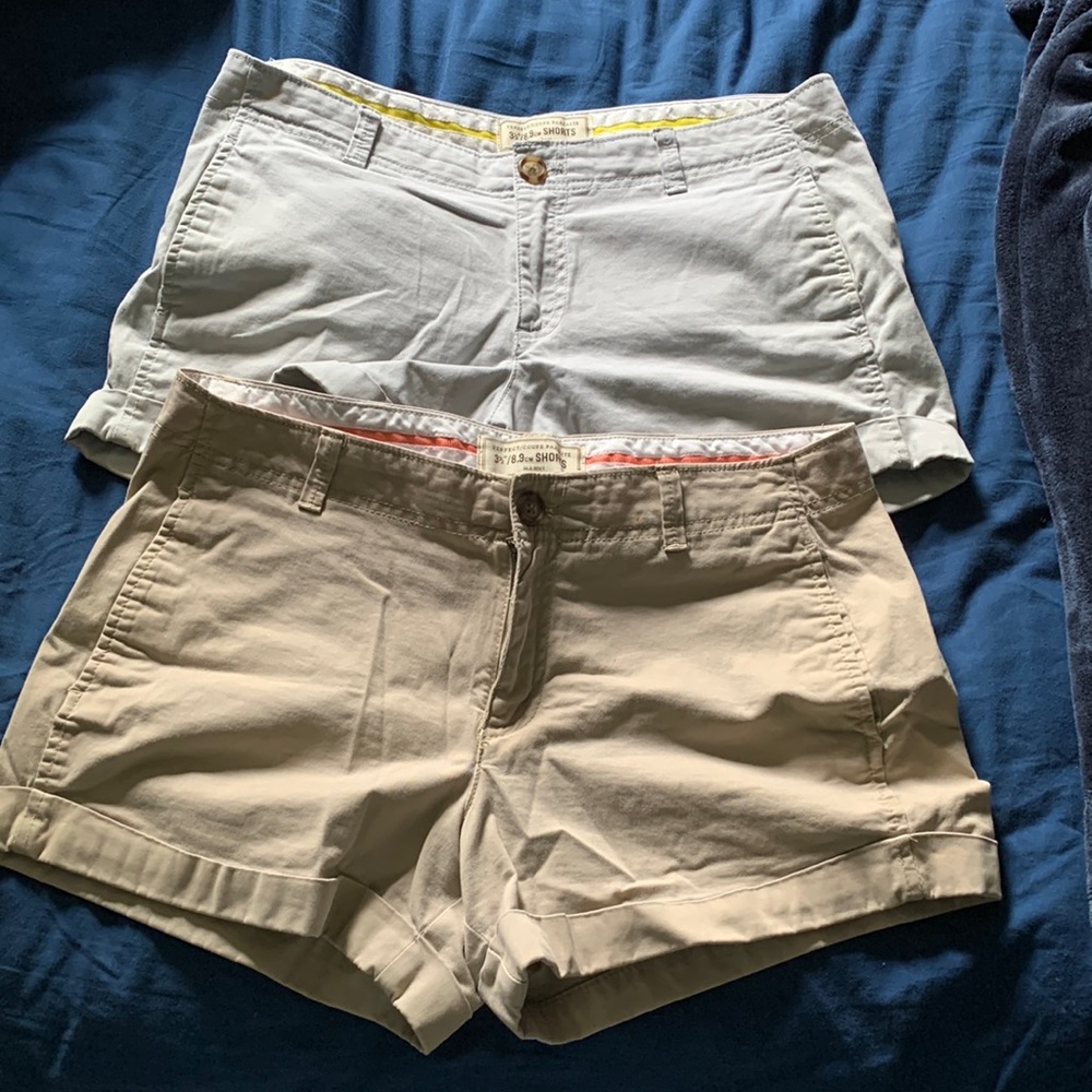 2 pair cuffed boat shorts